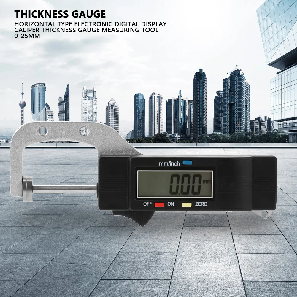 Digital Thickness Gauge with LCD Display – 0-25mm Range Digital Thickness Gauge with LCD Display – 0-25mm Range