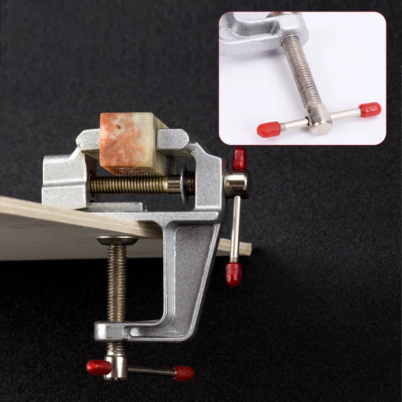 Mini Aluminum Bench Vise – 3.5" Clamp-On Hobby & Jeweler Vise - Image 5