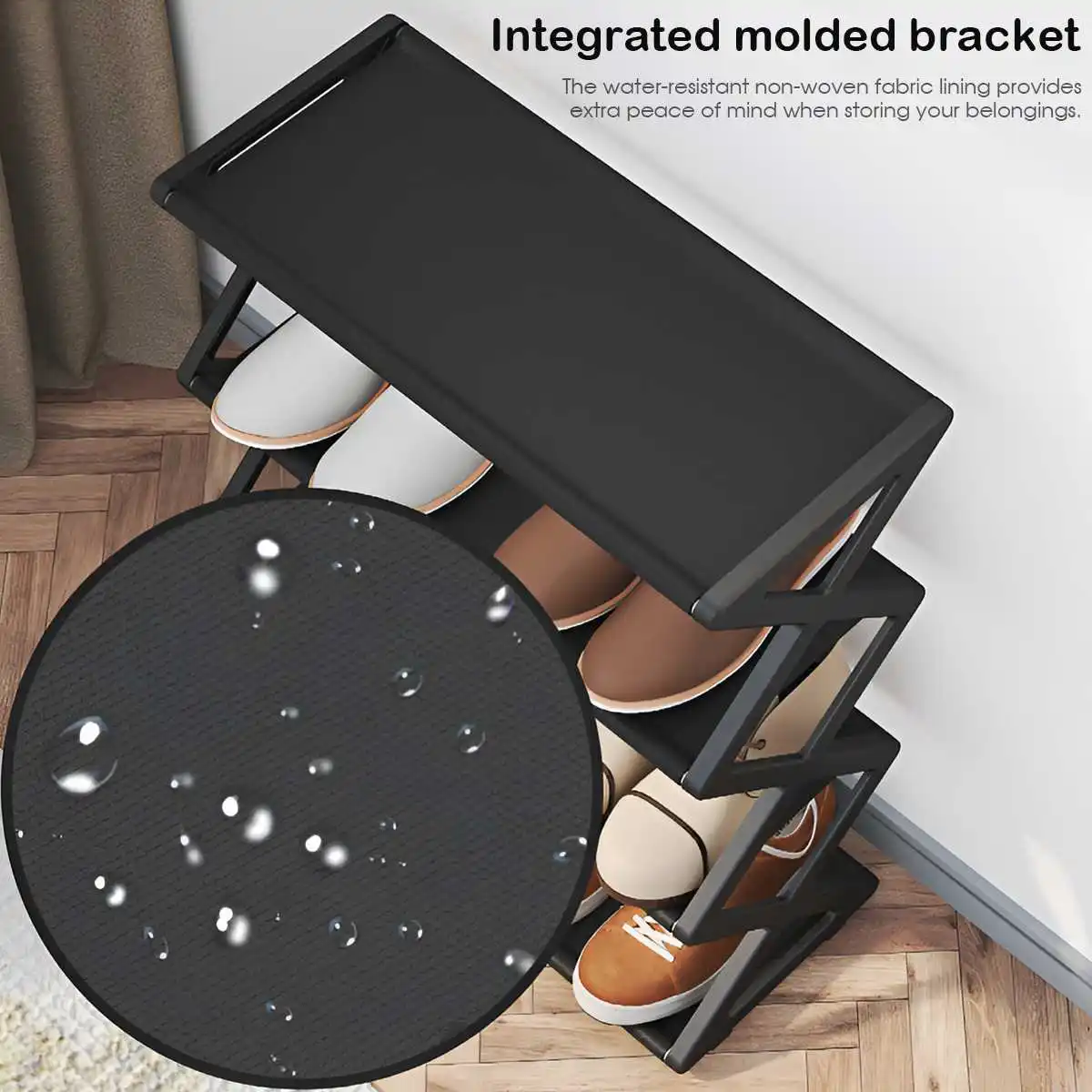 4-Tier X-Shape Dustproof Shoe Storage Rack – Foldable & Space-Saving - Image 4