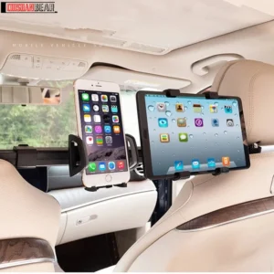 2-in-1 Car Headrest Mount Holder for Phone and Tablet – 360° Rotation
