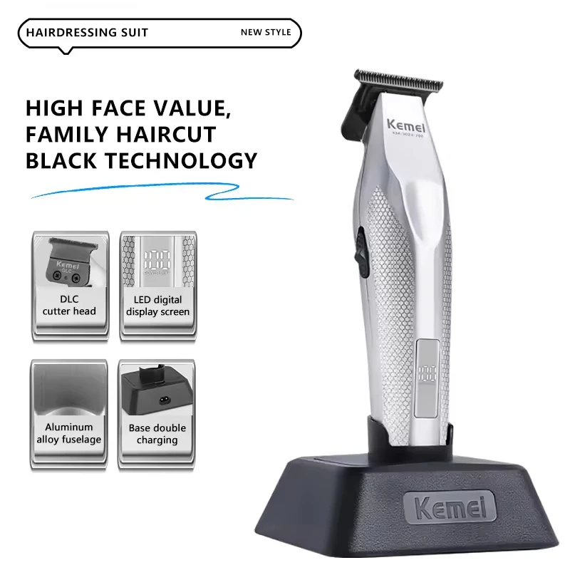 Kemei Professional Rechargeable Hair Clipper Set for Men - Image 4