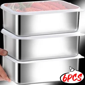 Stainless Steel Rectangle Food Storage Container with Lid