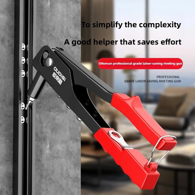 Heavy Duty Hand Rivet Gun Kit with 100 Pop Rivets Included - Image 2