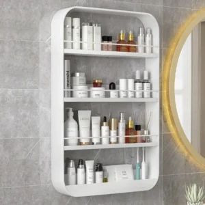 Wall Mounted Bathroom & Kitchen Storage Shelf Rack with Drawers