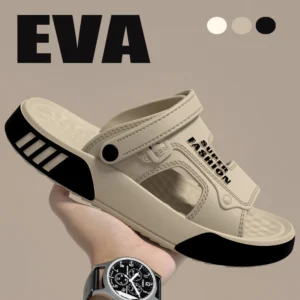 Men’s EVA Slide Sandals – Soft-Sole Platform Slippers for Indoor & Outdoor