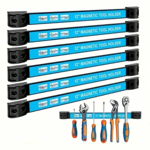 Heavy Duty Magnetic Tool Rack with Label Slots – Garage Storage