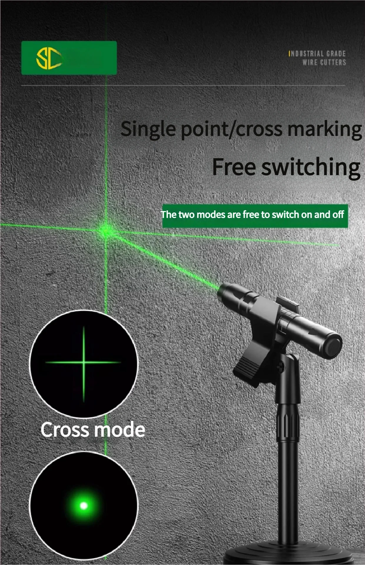 3-in-1 Self-Leveling Cross Line Laser Level with Infrared Pointer - Image 4
