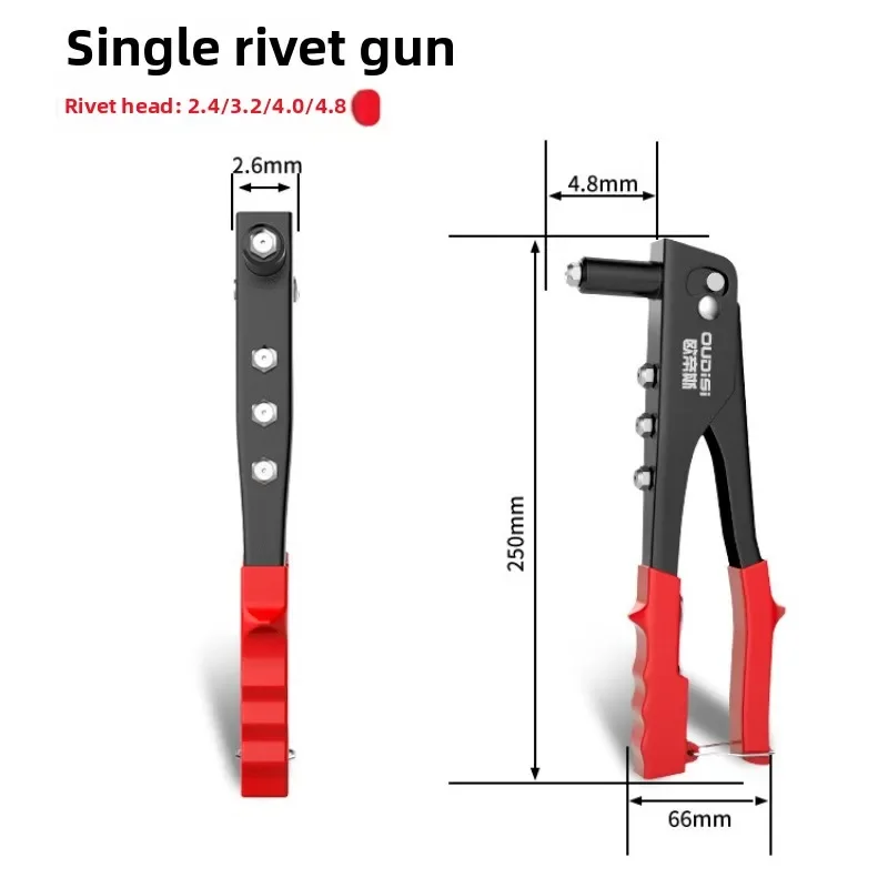 Heavy Duty Hand Rivet Gun Kit with 100 Pop Rivets Included - Image 6