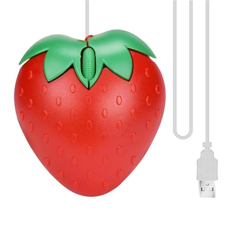 Cute Strawberry USB Wired Optical Mouse for Laptop and PC Cute Strawberry USB Wired Optical Mouse for Laptop and PC