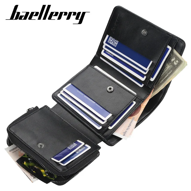 Men’s PU Leather Zipper Wallet with Card & Coin Holder Men’s PU Leather Zipper Wallet with Card & Coin Holder