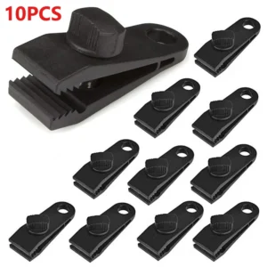Windproof Tarp Clamps with Rotating Jaw Grip – 10-Pack