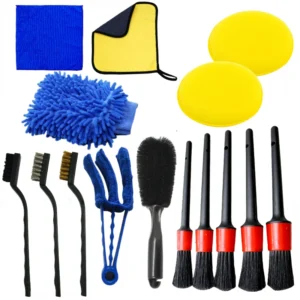 Car Detailing Brush Set for Vents, Gaps & Wheels