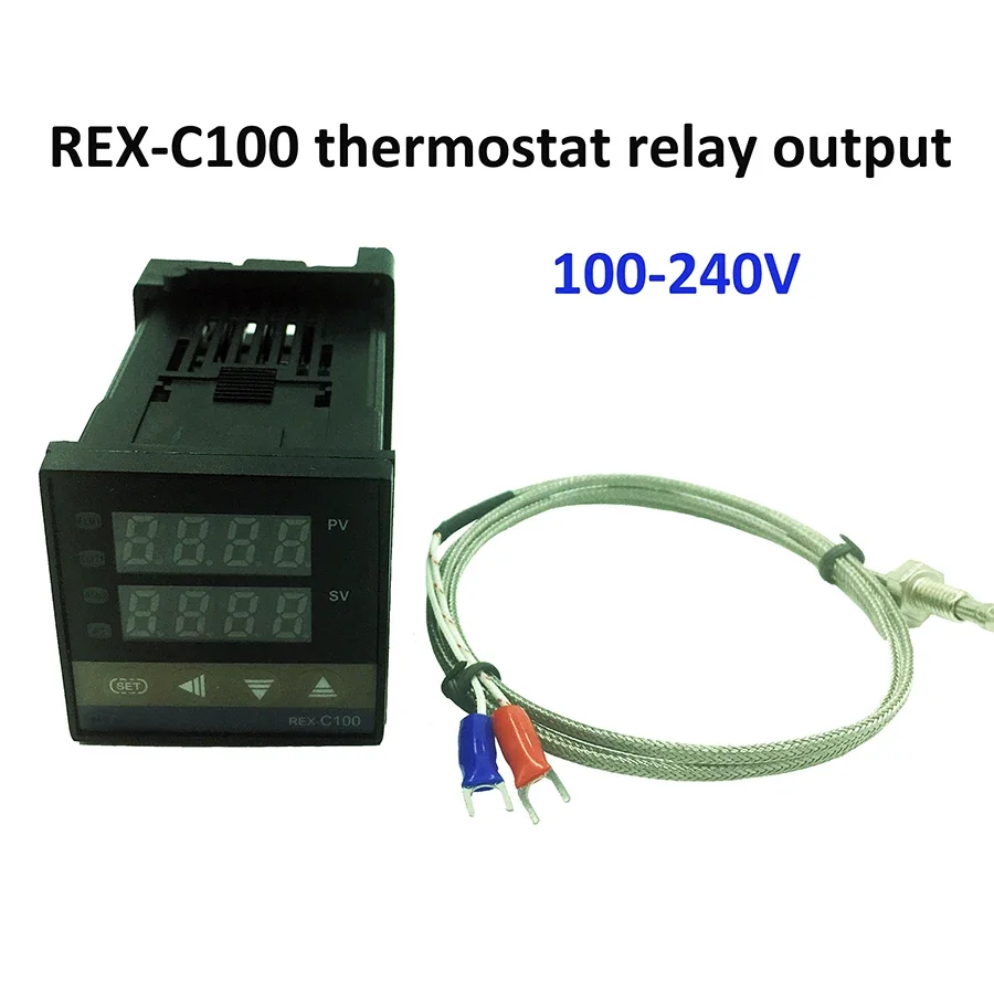 REX-C100 PID Temperature Controller with K-Type Thermocouple REX-C100 PID Temperature Controller with K-Type Thermocouple