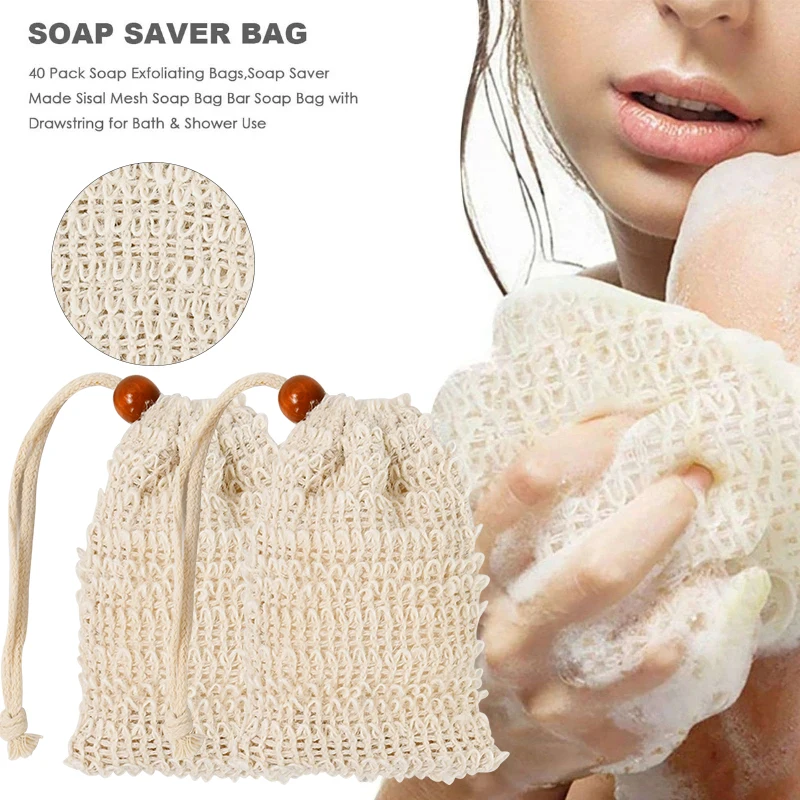 Natural Sisal Soap Saver Bags for Bath & Shower (5–50 Pack) Natural Sisal Soap Saver Bags for Bath & Shower (5–50 Pack)