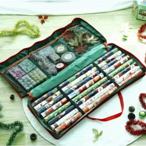 Large Capacity Christmas Wrapping Paper Storage Bag & Organizer