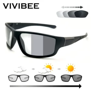 Photochromic Polarized Sports Sunglasses with UV400 Protection