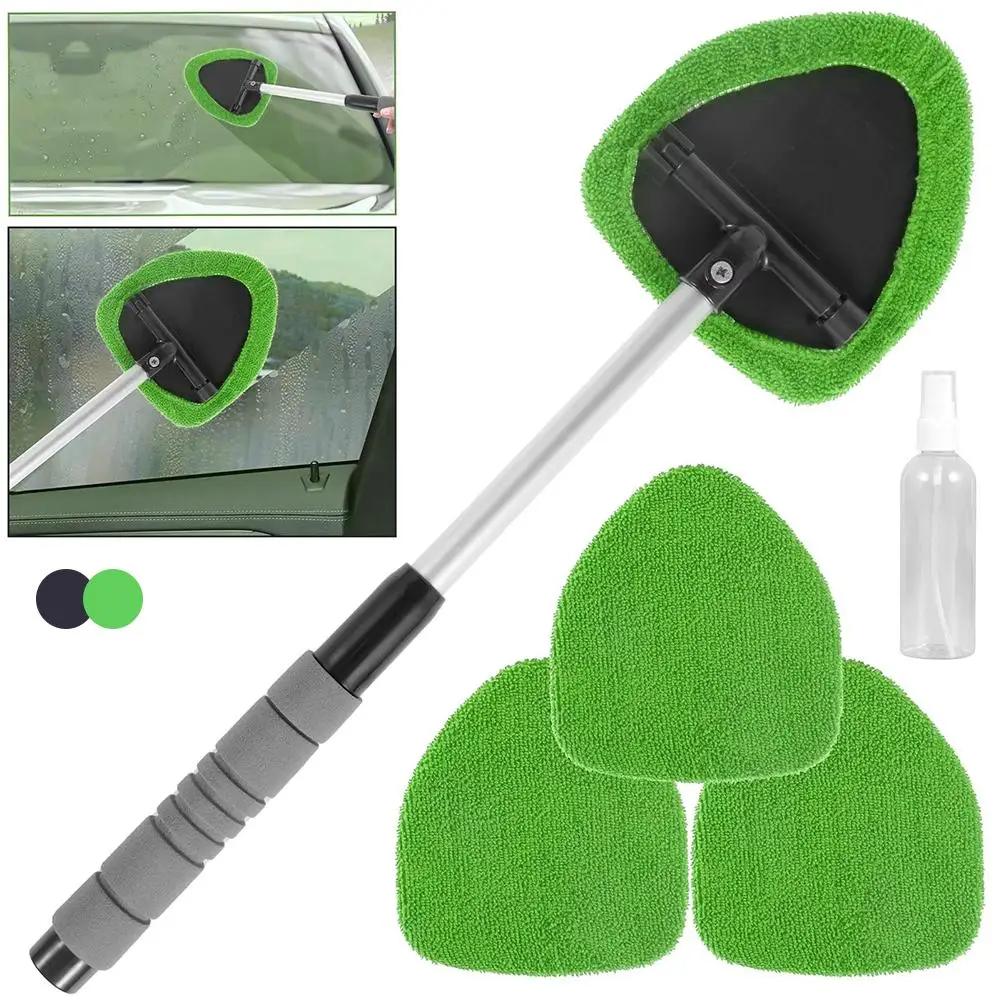 Telescopic Car Windshield Cleaner Set with Microfiber Pads Telescopic Car Windshield Cleaner Set with Microfiber Pads