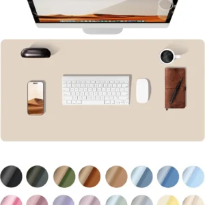 PU Leather Desk Pad – Non-Slip Large Mouse Pad & Desk Protector