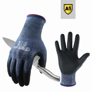 Level 5 Cut-Resistant Work Gloves with Nitrile Foam Grip
