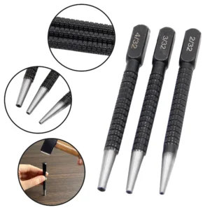 3-Piece Concave Center Punch Set – Manual Hole Drilling Locator