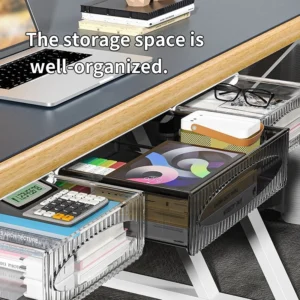 Under Desk Drawer Organizer – No-Drill Hanging Storage Box