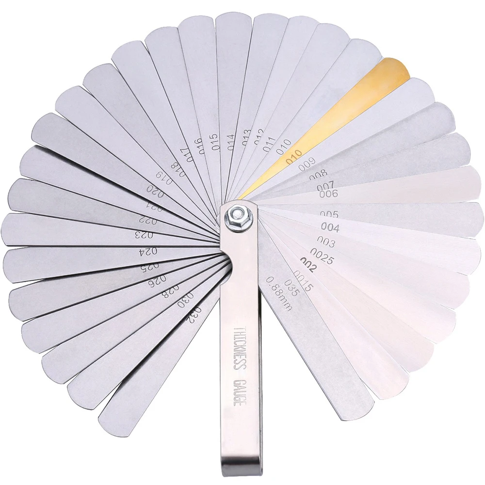 32-Blade Feeler Gauge Set – Dual Metric & SAE Stainless Steel 32-Blade Feeler Gauge Set – Dual Metric & SAE Stainless Steel