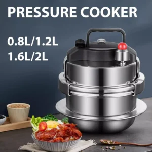 Portable Stainless Steel Pressure Cooker for Camping & Kitchen