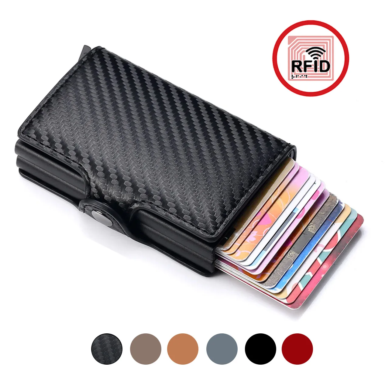 Carbon Fiber RFID Slim Wallet for Men – 14 Card Slots Carbon Fiber RFID Slim Wallet for Men – 14 Card Slots