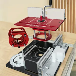 Router Table Insert Plate Set with Router Lift for Woodworking