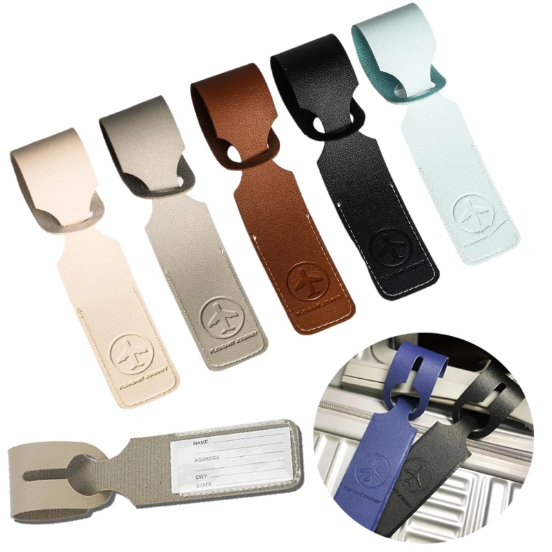 PU Leather Luggage Tag with ID & Address Holder PU Leather Luggage Tag with ID & Address Holder