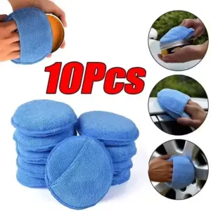 Microfiber Wax Applicator Pads – 5-Inch Car Polish Sponge