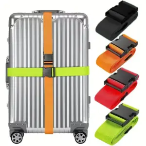 Adjustable Anti-Theft Luggage Strap with Buckle for Suitcases
