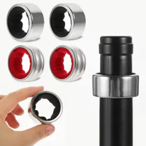 Stainless Steel Wine Bottle Drip Collar with Velvet Lining