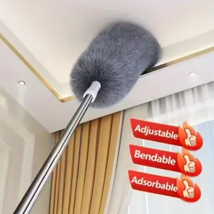 Retractable Microfiber Duster with Extension Rod