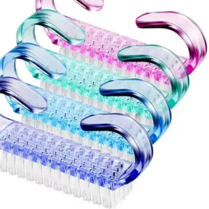 Plastic Nail Cleaning Brushes for Manicure – Mixed Colors
