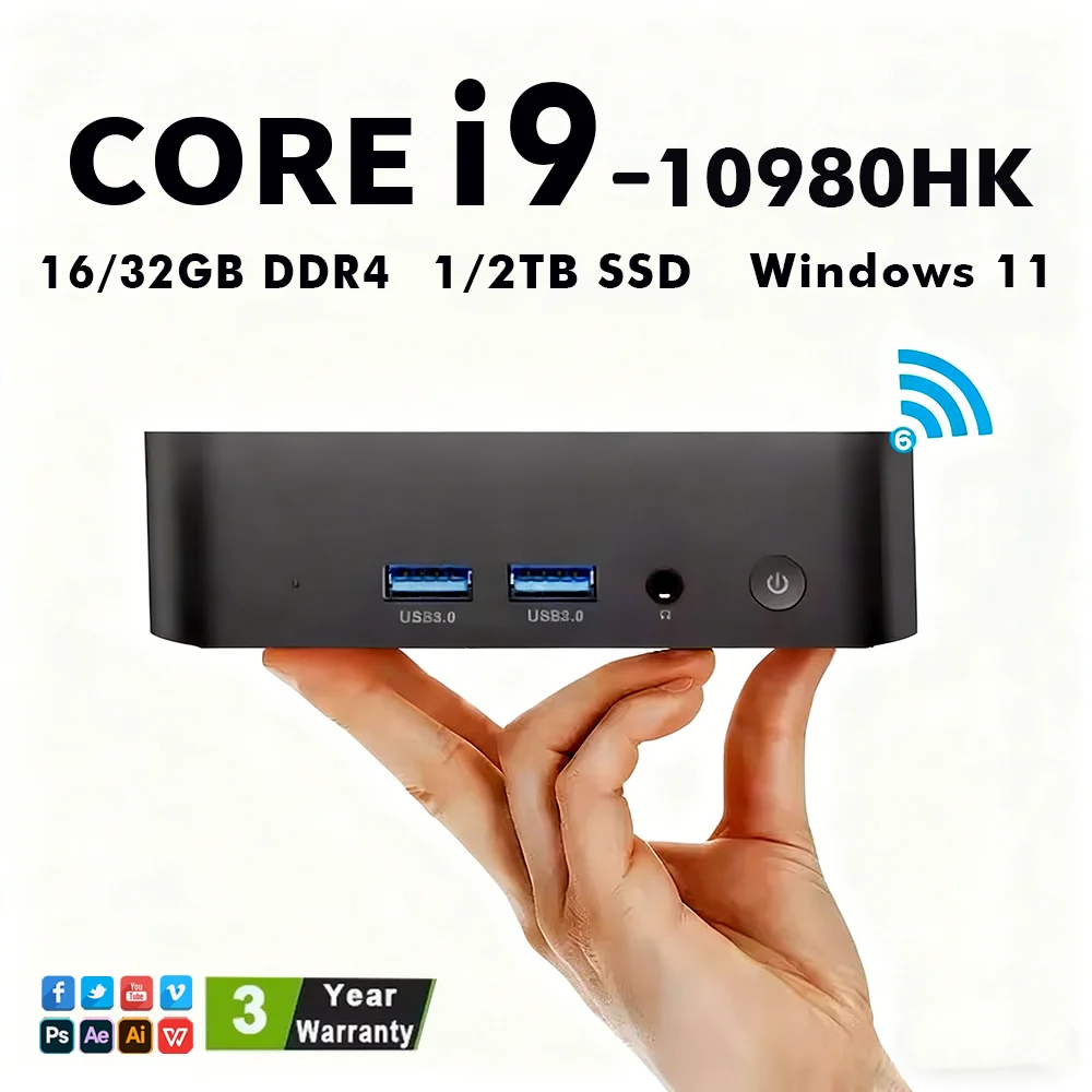 Mini PC Windows 11 Pro Intel i9 32GB 1TB SSD Gaming Desktop Mini PC Windows 11 Pro Intel i9 32GB 1TB SSD Gaming Desktop