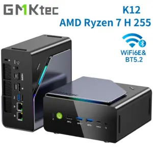 GMKtec K12 Barebone Mini PC AMD Ryzen 7 H255 Radeon 780M