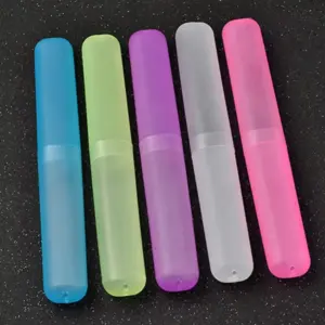 Portable Travel Toothbrush Case with Breathable Frosted Cover