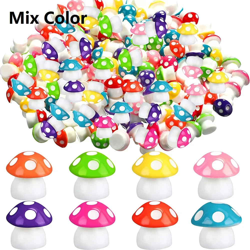 50pcs Resin Mini Mushroom Figurines for Fairy Garden Decor 50pcs Resin Mini Mushroom Figurines for Fairy Garden Decor