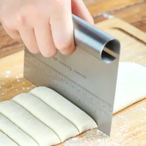 Stainless Steel Dough Scraper with Measuring Scale