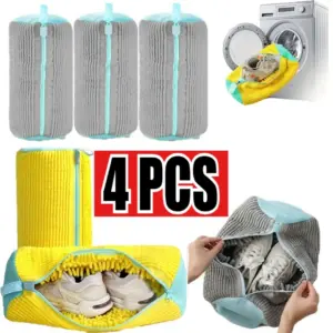 Mesh Shoe Wash Bag with Zipper & Soft Lining