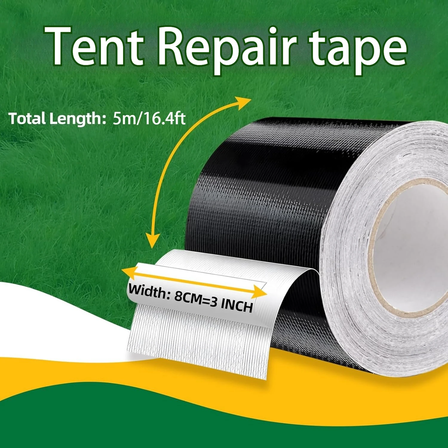 Heavy Duty Waterproof Tent & Tarp Repair Tape Patch Kit Heavy Duty Waterproof Tent & Tarp Repair Tape Patch Kit