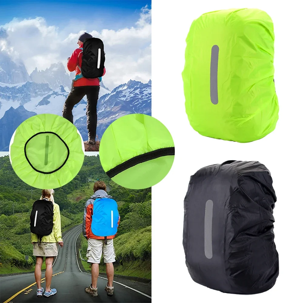 Reflective Waterproof Backpack Rain Cover with Safety Light – 10–70L Reflective Waterproof Backpack Rain Cover with Safety Light – 10–70L