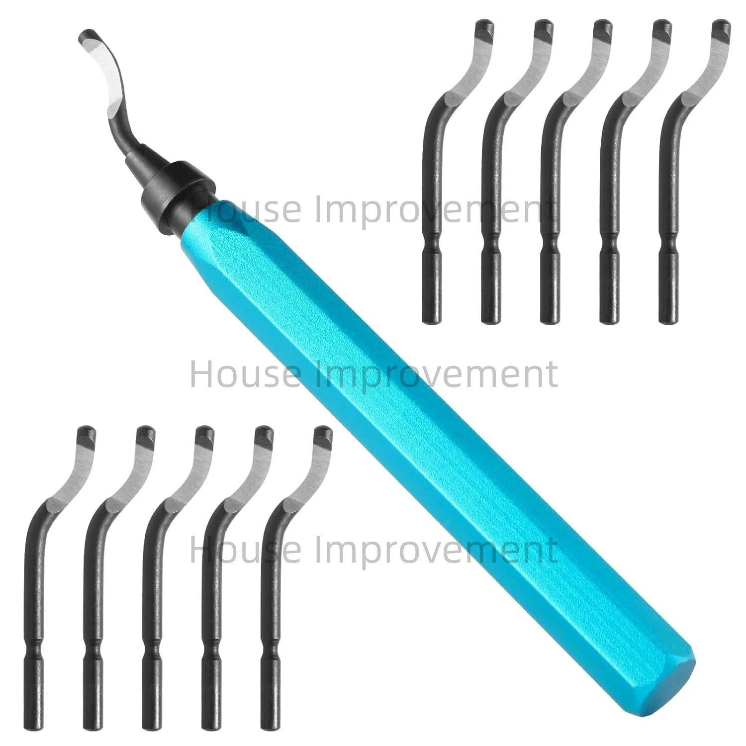 Deburring Tool Set with 11 HSS Swivel Blades Deburring Tool Set with 11 HSS Swivel Blades